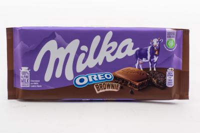 Шоколадная плитка Milka Oreo Brownie 100 грамм