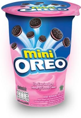 Печенье Oreo Mini Strawberry Cookies (Клубничный крем) 61.3 грамм