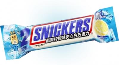 Шоколадный батончик Snickers со вкусом лимона 40 гр